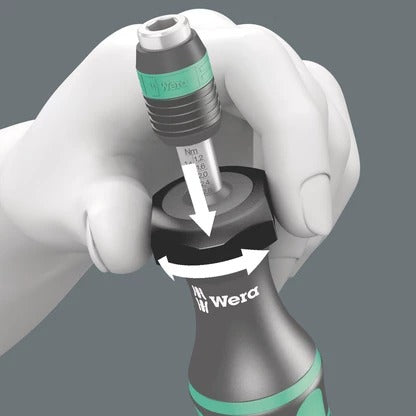 Wera - Series 7400 Kraftform adjustable torque screwdrivers (0.1-3.0 Nm) with Rapidaptor quick-release chuck, 7440 x 0.3-1.2 Nm