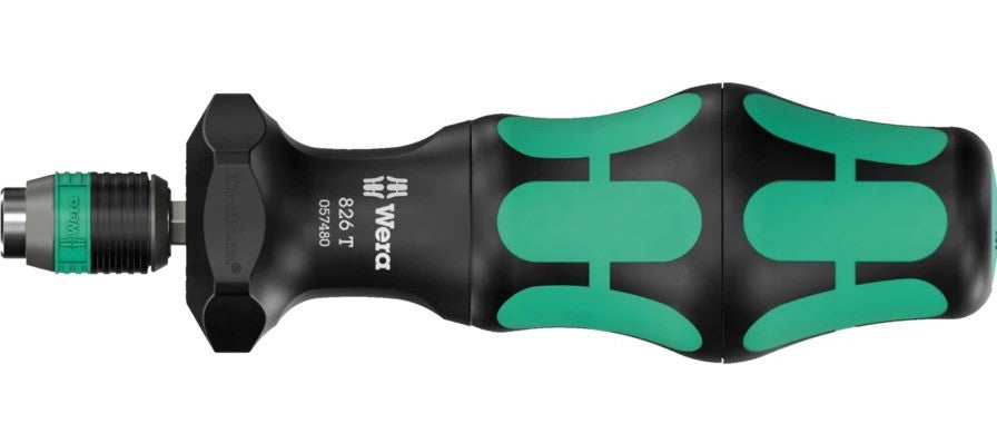 Wera - 826 T Kraftform Turbo bitholding handle with Rapidaptor quick-release chuck, 1/4" x 146 mm
