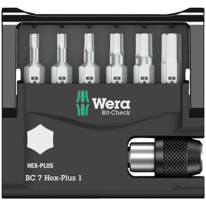 Wera - Bit-Check 7 Hex-Plus 1, 7 pieces