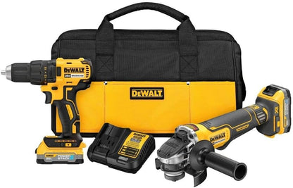 Dewalt 20V Max Drill & Grinder Kit 2 Batteries & Charger Included
