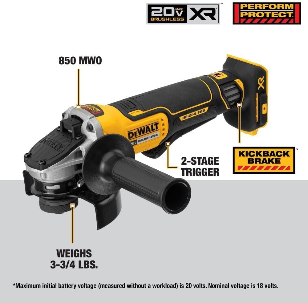 Dewalt 20V Max Drill & Grinder Kit 2 Batteries & Charger Included