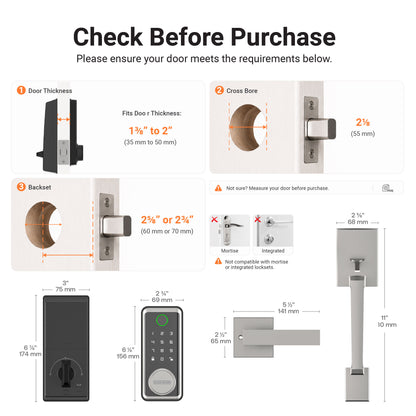 Black & Decker Smart Lock with Entrance Handle & Gateway - Silver