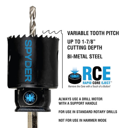 Spyder Piece Bi-Metal Hole Saw Kit - 13 Pc