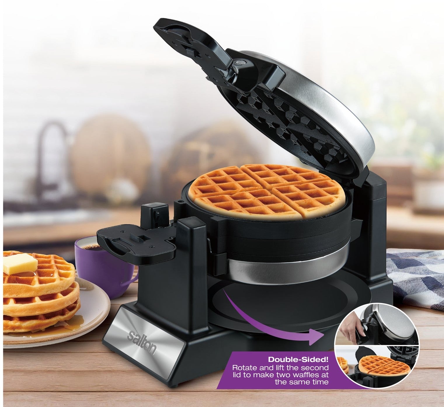 Salton Double Rotary Waffle Maker
