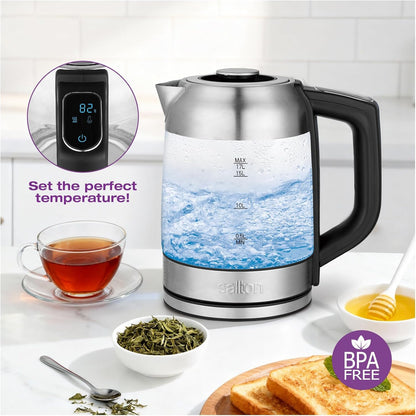 Salton Temperature Control Kettle & Tea Steeper 1.7 L