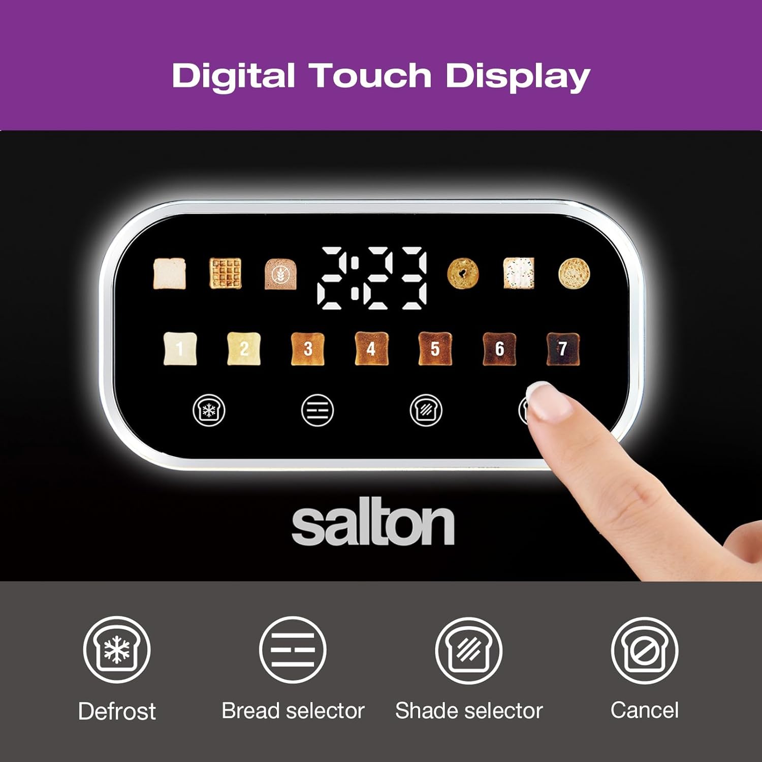 Salton Smart Touch Toaster - 2 Slice