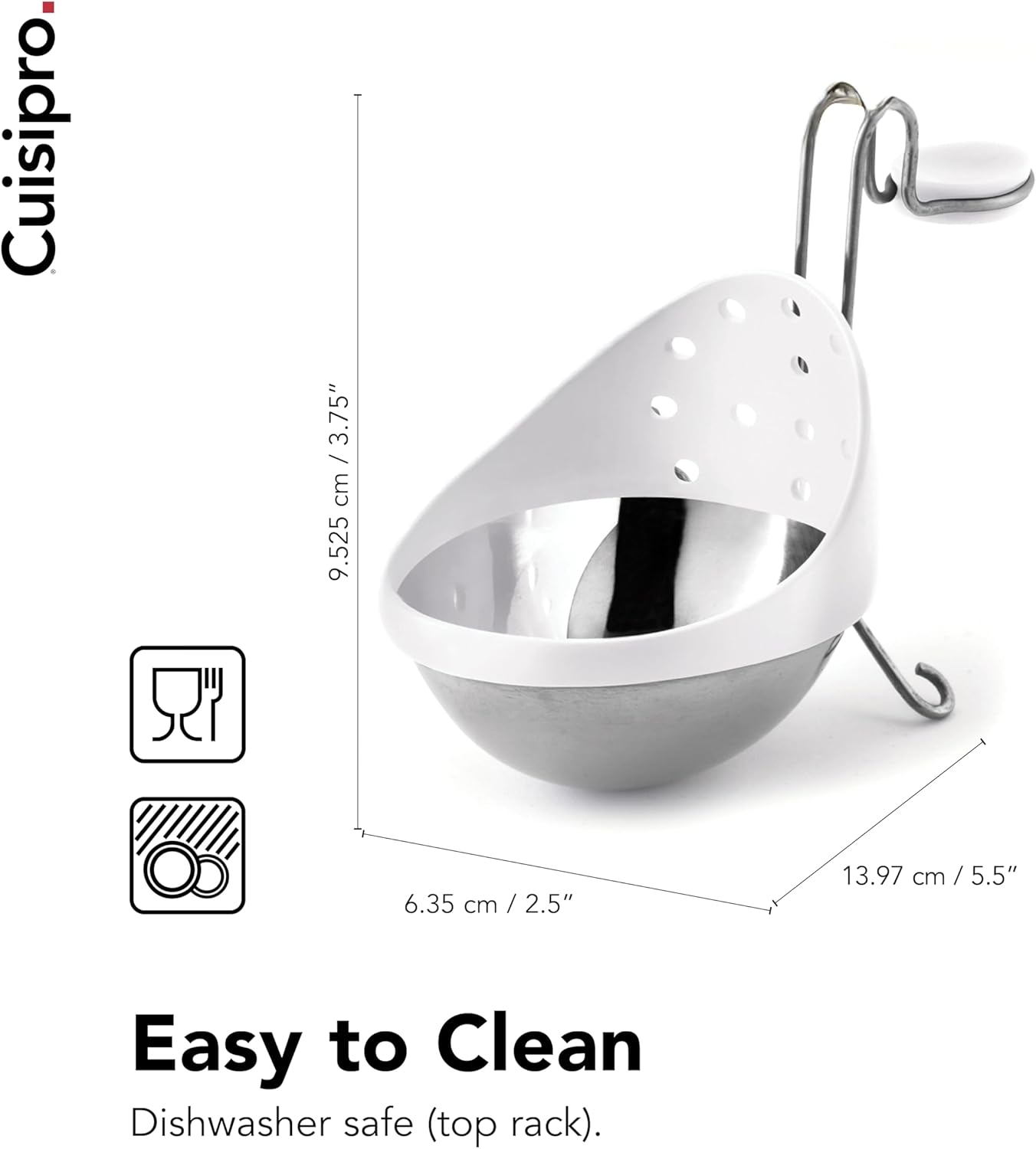 Cuisipro Stainless Steel Egg Poacher - Set of 2 - Multicolored