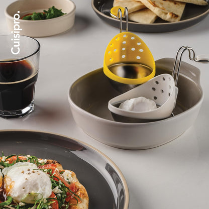 Cuisipro Stainless Steel Egg Poacher - Set of 2 - Multicolored
