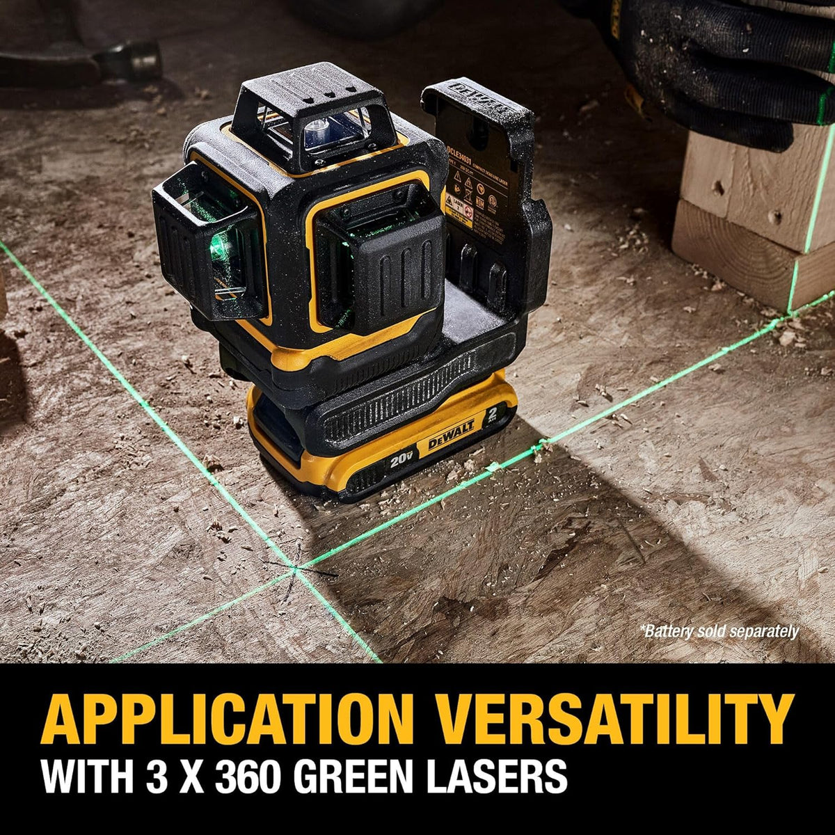 Niveau laser Dewalt 20V Max - Outil nu uniquement - Vert