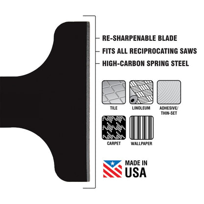 Spyder Scraper Blade Attachment Set for Reciprocating Saws - 3 Pc