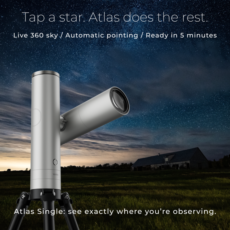 Vaonis Atlas 80mm Télescope intelligent Apochromatique avec capteur Sony IMX585 - 1 Module