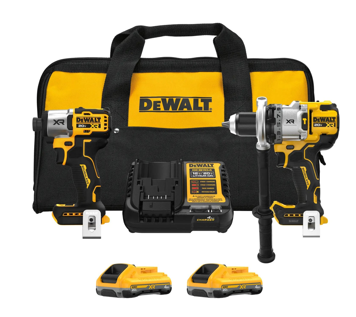 Dewalt 20V Max XR 3 Speed Hammer Drill & Impact Combo Kit