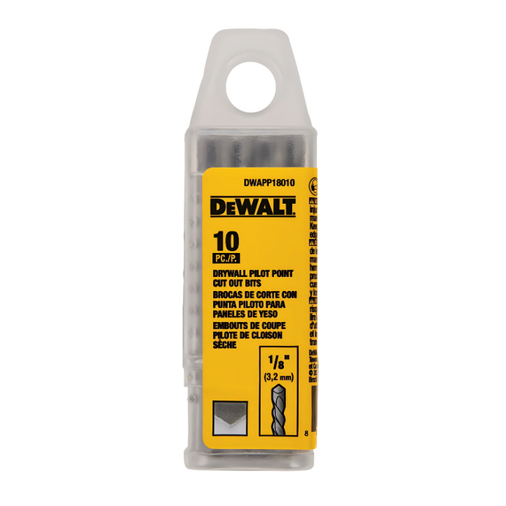 Dewalt Embout de découpe Dwall Pilotpoint 1/8" 10 